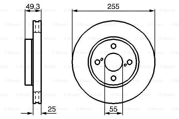 BOSCH Тормозной диск 0 986 479 085