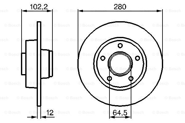 BOSCH Тормозной диск 0 986 479 144