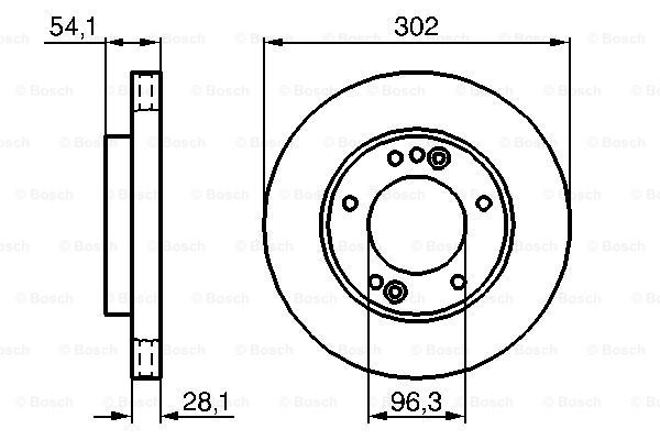 BOSCH Тормозной диск 0 986 479 230