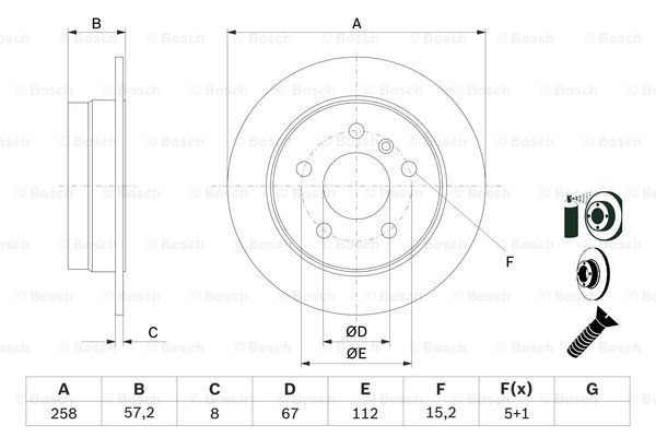 BOSCH Тормозной диск 0 986 479 235