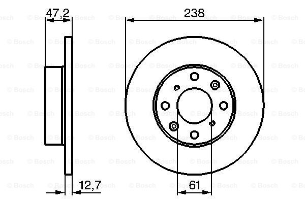 BOSCH Тормозной диск 0 986 479 240