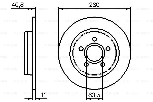 BOSCH Тормозной диск 0 986 479 253