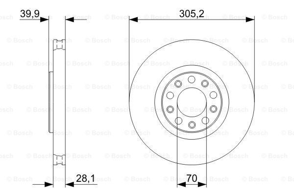 BOSCH Тормозной диск 0 986 479 293