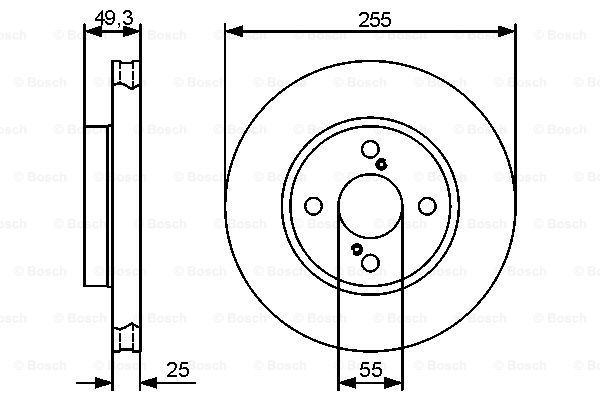 BOSCH Тормозной диск 0 986 479 422