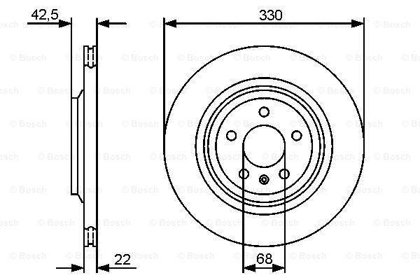 BOSCH Тормозной диск 0 986 479 457