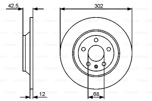 BOSCH Тормозной диск 0 986 479 458