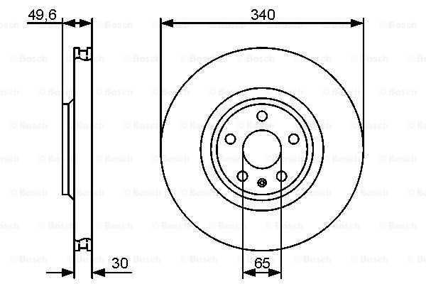 BOSCH Тормозной диск 0 986 479 464