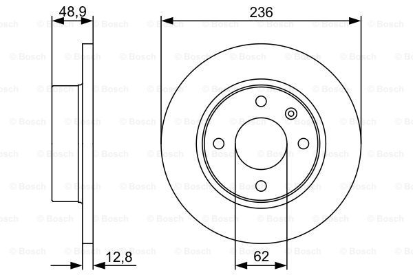 BOSCH Тормозной диск 0 986 479 491