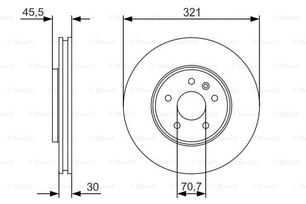 BOSCH Тормозной диск 0 986 479 667