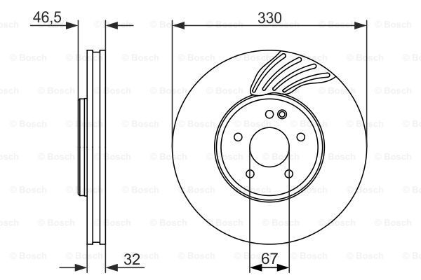 BOSCH Тормозной диск 0 986 479 719