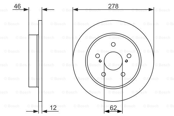 BOSCH Тормозной диск 0 986 479 752