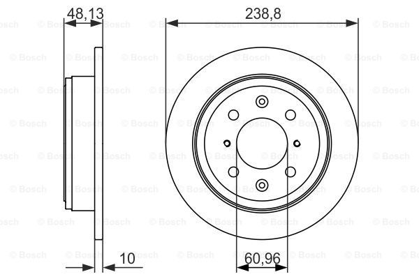 BOSCH Тормозной диск 0 986 479 860