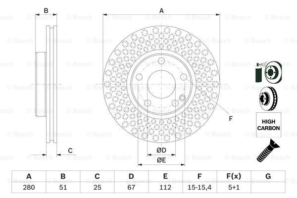 BOSCH Тормозной диск 0 986 479 A00