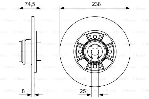 BOSCH Bremžu diski 0 986 479 A48