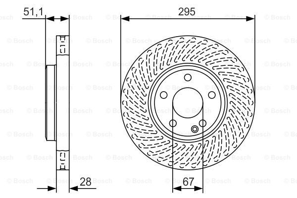 BOSCH Bremžu diski 0 986 479 A58