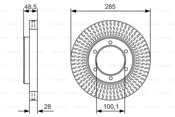 BOSCH Тормозной диск 0 986 479 A95