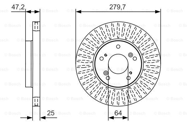 BOSCH Тормозной диск 0 986 479 B01