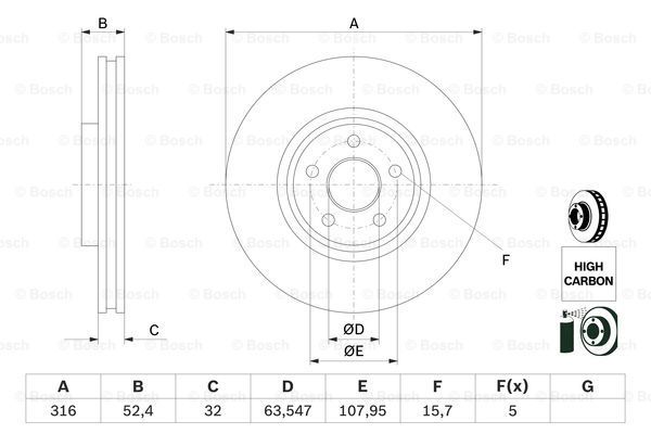 BOSCH Тормозной диск 0 986 479 D88