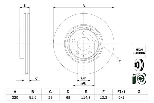 BOSCH Тормозной диск 0 986 479 H02