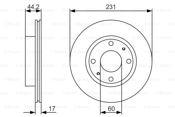 BOSCH Bremžu diski 0 986 479 R23