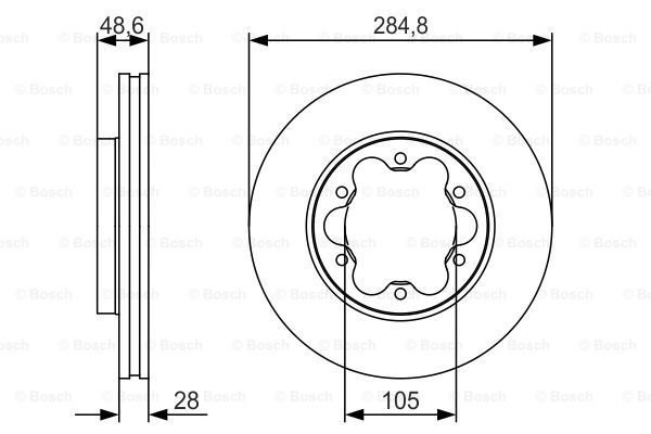 BOSCH Тормозной диск 0 986 479 R27