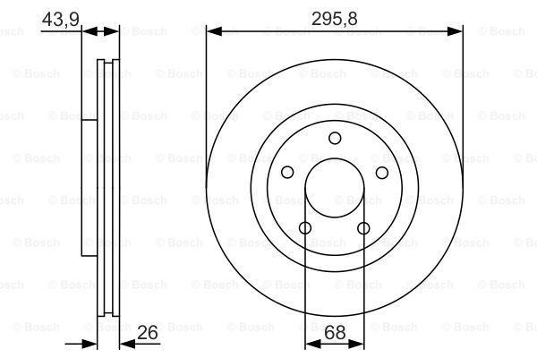 BOSCH Bremžu diski 0 986 479 R89