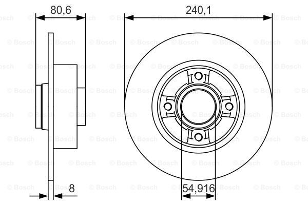 BOSCH Тормозной диск 0 986 479 S37