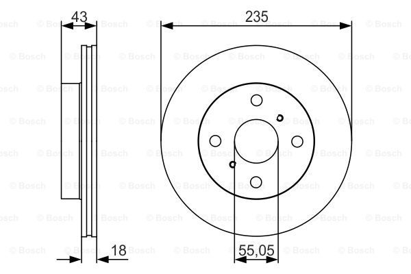 BOSCH Тормозной диск 0 986 479 S46