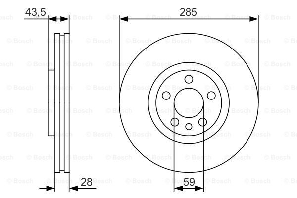 BOSCH Bremžu diski 0 986 479 S62