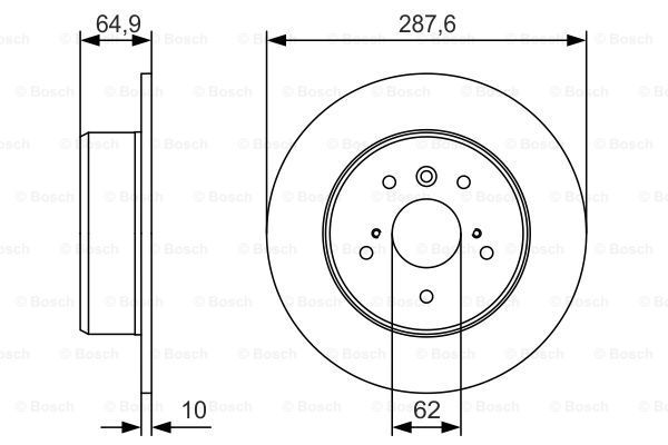 BOSCH Тормозной диск 0 986 479 T69