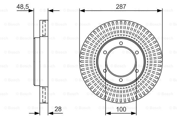 BOSCH Тормозной диск 0 986 479 U90