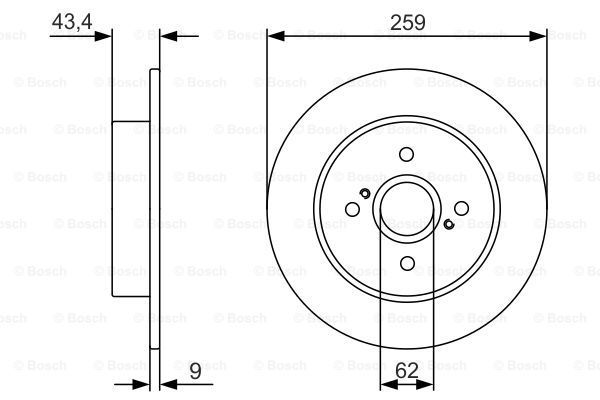 BOSCH Bremžu diski 0 986 479 V07