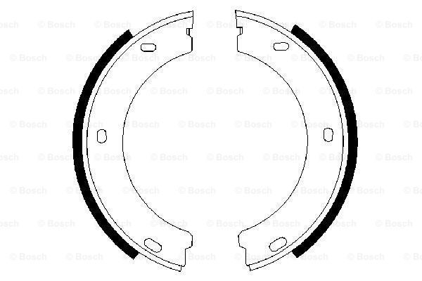 BOSCH Комплект тормозных колодок, стояночная тормозная с 0 986 487 383