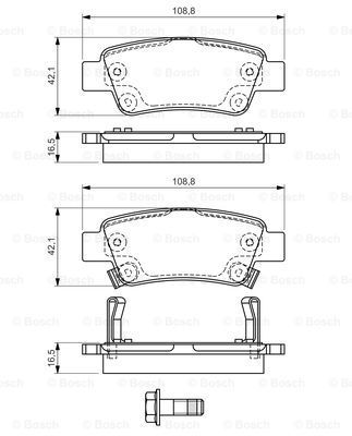 BOSCH Комплект тормозных колодок, дисковый тормоз 0 986 494 329