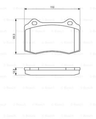 BOSCH Комплект тормозных колодок, дисковый тормоз 0 986 494 393