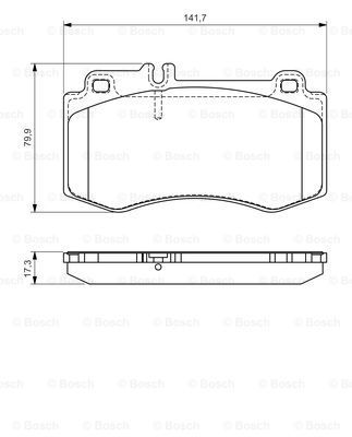 BOSCH Комплект тормозных колодок, дисковый тормоз 0 986 494 405