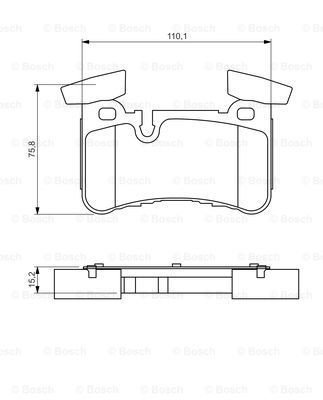 BOSCH Комплект тормозных колодок, дисковый тормоз 0 986 494 411