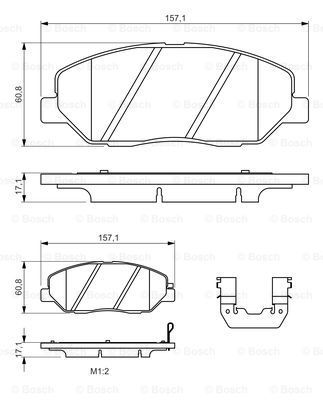 BOSCH Комплект тормозных колодок, дисковый тормоз 0 986 494 631