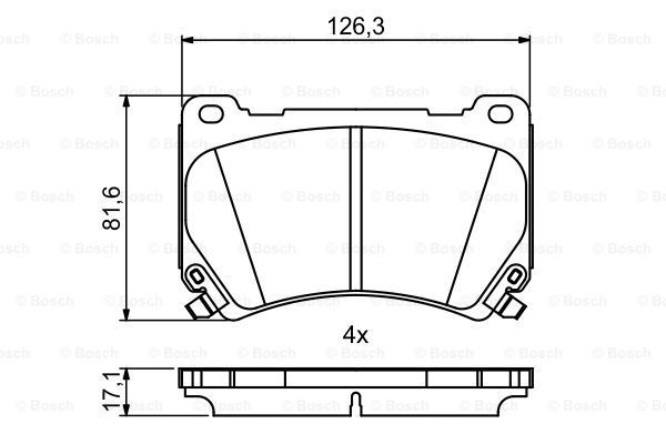 BOSCH Комплект тормозных колодок, дисковый тормоз 0 986 494 781