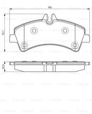 BOSCH Комплект тормозных колодок, дисковый тормоз 0 986 495 099