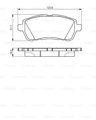 BOSCH Комплект тормозных колодок, дисковый тормоз 0 986 495 108