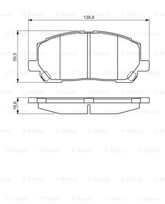 BOSCH Bremžu uzliku kompl., Disku bremzes 0 986 495 126