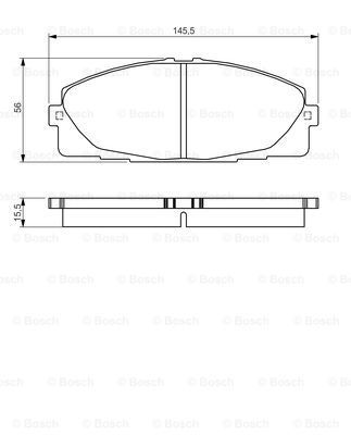 BOSCH Комплект тормозных колодок, дисковый тормоз 0 986 495 152