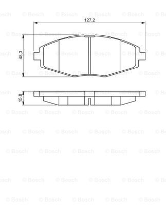 BOSCH Bremžu uzliku kompl., Disku bremzes 0 986 495 224