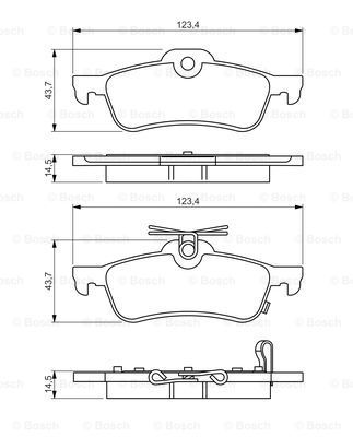 BOSCH Комплект тормозных колодок, дисковый тормоз 0 986 495 359