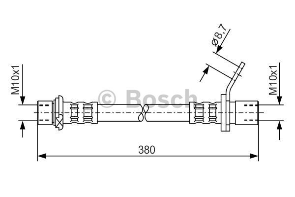 BOSCH Bremžu šļūtene 1 987 476 163