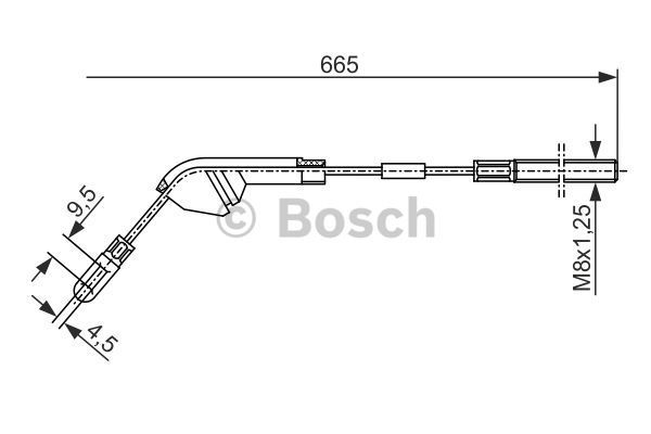 BOSCH Тросик, cтояночный тормоз 1 987 477 142