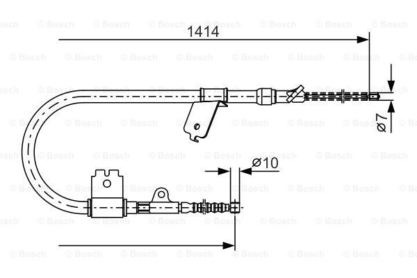 BOSCH Тросик, cтояночный тормоз 1 987 477 397