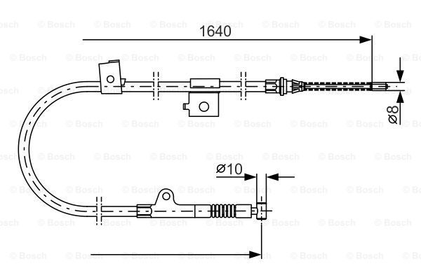 BOSCH Тросик, cтояночный тормоз 1 987 477 405