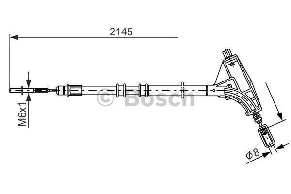 BOSCH Тросик, cтояночный тормоз 1 987 477 592